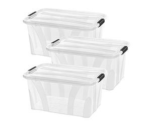 Siena Home Anzio Lot de 3 boîtes de rangement 14 l