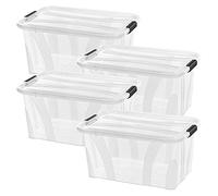 Siena Home Anzio Lot de 4 boîtes de rangement 14 l
