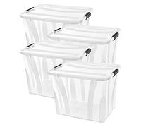 Siena Home Anzio Lot de 4 boîtes de rangement 55 l
