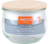 SIENA HOME Bocal à tulipe CUCINARE HD580 Bocal à couvercle 580ml Hêtre