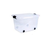 Boîte De Rangement En Plastique Anzio 40 L Avec Roues Et Couvercle