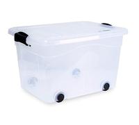 Siena Home Boîte de rangement Anzio 60L avec roulettes + couvercle