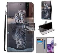 SIENIANLINE Coque pour Samsung Galaxy S21 FE, Antichoc Housse Compatibile pour Samsung Galaxy S21 FE 5G, Cuir PU Portefeuille Etui [Fentes pour Cartes] [Béquille] Coque pour Galaxy S21 FE(6,4 Pouces)