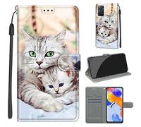 SIENIANLINE Etui Coque pour Xiaomi Redmi Note 11 Pro 5G Global, Antichoc Housse Note 11 Pro Global Cuir PU Portefeuille Etui avec [Fentes pour Cartes] Coque pour Note 11 Pro+ 5G (India) / Note 11E Pro