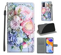 SIENIANLINE Etui Coque pour Xiaomi Redmi Note 11 Pro 5G Global, Antichoc Housse Note 11 Pro Global Cuir PU Portefeuille Etui avec [Fentes pour Cartes] Coque pour Note 11 Pro+ 5G (India) / Note 11E Pro