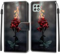 SIENIANLINE Étui pour Samsung Galaxy A22 5G, avec [Carte Fentes] [Fonction Stand] PU en Cuir Premium Coque Compatible Samsung Galaxy A22 5G