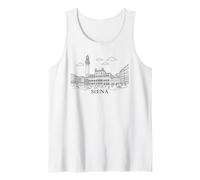 Sienne Italie Skyline Art Vintage Voyage Tee Sienne Souvenir Débardeur