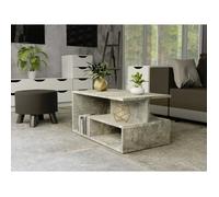 SIENNE - Table basse - Style industriel - Imitation béton -90x51x43 cm - Table à café