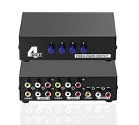 SIENOC 4 Port Entrée 1 Sortie Vidéo Audio AV RCA Switch Switcher Sélecteur Box