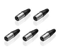 SIENOC 5 pcs Microphone MIC Haut-Parleur 3PIN XLR fiche mâle Câble Audio Connecteur