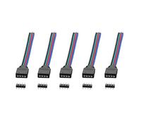 Sienoc 5 PK 4 pôles connecteur Broches RGB câble de raccordement connecteur Rapide pôles pour 4-Pin 5050 Patrouille 3528 Strip LED RGB