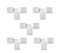 Sienoc 5 PK connecteur de raccord rapide T-forme Connecteur bande LED RGB 5050 bande