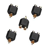 SIENOC 5PCS RCA mâle vers 2 RCA Femelles Y Splitter Audio/vidéo Adaptateur convertisseur