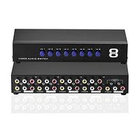 SIENOC 8 Port Entrée 1 Sortie Vidéo Audio AV RCA Switch Switcher Sélecteur Box