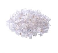 SIENOC Connecteur Réseau -100 Pcs CAT5 /Cat5e Assemblage de câble Prise FACH connecteurs Contacts dorés RJ45 8P8C pour Câble Ethernet