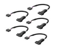 SIENOC Lot de 5 câbles adaptateurs USB 3.0 20 broches vers USB 2.0 pour carte mère 9 broches