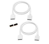 Sienoc Rallonge câble de connexion pour Strip LED RGB 4 broches, connecteur, convient pour LED Bande Barre RVB. 0,5m-2PK