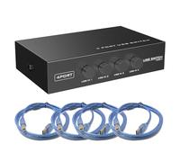 Sienoc USB 2.0 Commutateur de Partage 4 Ports pour Imprimante Scanner(câble Inclus)