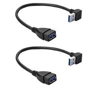 SIENOC USB-Adaptateur 3.0 - A-Mâle an A-Femelle - 90 Degréswinkel vers Le Up + Bas (2xcâble d'angle vers Le Bas)