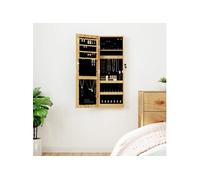 Sieradenkast met spiegel en LED wandgemonteerd353252