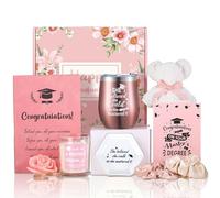 Sieral Lot de 11 cadeaux de remise de diplôme pour elle comprenant un cahier, un gobelet, une bougie, un bracelet, des bijoux, une carte de plat et plus encore un cadeau inspirant pour fille, sœur