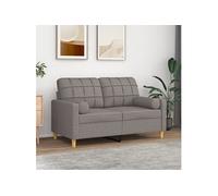 Lot de 2 Coussins Décoratifs, Oreillers de Balcon, Coussins de Sièges Patio Jardinage Jardin Terrasse Extérieur, Taupe Tissu