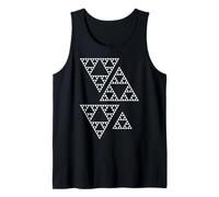 Sierpinski Triangle Fractale Géométrie Math Formes Mania Blanc Débardeur