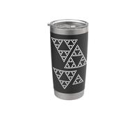 Sierpinski Triangle Fractale Géométrie Math Formes Mania Blanc Gobelet isotherme en acier inoxydable double paroi