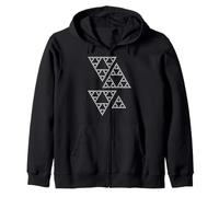 Sierpinski Triangle Fractale Géométrie Math Formes Mania Blanc Sweat à Capuche