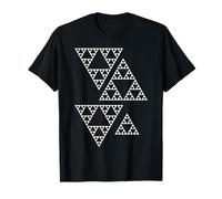 Sierpinski Triangle Fractale Géométrie Math Formes Mania Blanc T-Shirt
