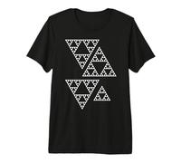 Sierpinski Triangle Fractale Géométrie Math Formes Mania Blanc T-Shirt Haut de Gamme