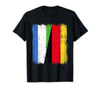 Sierra Leone Allemagne Demi-Drapeau Sierra Leone Maillot Allemand T-Shirt