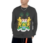 Sierra Leone Emblème National Patriotique Emblème National Graphique Sweat À Capuche Hoodie Homme Sweat avec Poches Col Rond pour Usage Quotidien Activités De Loisirs Plein Air Pique-Niques