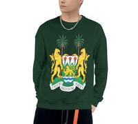 Sierra Leone Emblème National Patriotique Emblème National Graphique Sweat À Capuche Hoodie Homme Sweat avec Poches Col Rond pour Usage Quotidien Activités De Loisirs Plein Air Pique-Niques