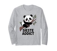 Sieste Addict Tshirt Panda Mignon Humour Français Manche Longue