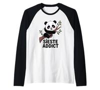 Sieste Addict Tshirt Panda Mignon Humour Français Manche Raglan