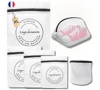 SIESTE SOUS UN OLIVIER Filet Linge Machine à Laver,Sac Lavage Chaussures. 6 Filets De Lavage Pour Proteger Linge Fragile, filet sous vetements,Peluches,Chaussettes,Pull,Laine. Maille Premium