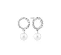 Sif Jakobs Biella Perla Uno Boucles d'oreilles Argent SJ-E2430-PCZ - Femme - Argent 925