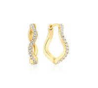 Sif Jakobs ELLERA WAVES Boucles d'oreilles Argent SJ-E3869-CZ-YG - Femme - Argent 925