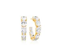 Sif Jakobs Ellisse Creolo Grande Boucles d'oreilles 18 ct. Argent SJ-E2330-CZ-YG - Femme - 925 Sterling Silver