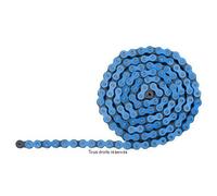 Axring Chaine Pas 420 - Hyper Renf/SS Joints Toriques/Attache Rapide - 132 Maillons - Bleu Fluo