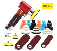 SIFANG ponceuse à Air orbite aléatoire Mini rectifieuse pneumatique pour le polissage de voiture polisseuse de ponçage à Air à grande vitesse Red Sander 36pcs