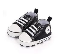 SIFANGPING Chaussures de première étape pour Enfants Chaussures en Toile pour garçons Semelle Souple Chaussures en Toile Respirantes légères et antidérapantes pour bébé EU 18 Glitter