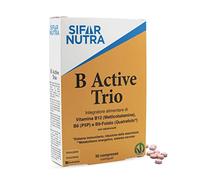 Sifar Nutra B Active Trio | Riche en B12 (méthylcobalamine), acide folique et B6 (P5P) | végan | haute absorption | immunité contre la fatigue avec fonction psychologique | 30 comprimés sublinguaux