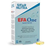 Sifar Nutra EFA One | IFOS certifié 5 étoiles | Huile de poisson Oméga 3 1020 mg | 580 mg EPA + 390 mg DHA | fonction cardiaque | complément mémoire | forme triglycéride | 30 capsules