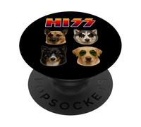 Sifflement Chien drôle Chatons Rock Rockin PopSockets PopGrip Adhésif