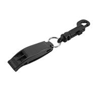 Sifflement d'urgence High Decibel Safety Whistle Houstaute de survie avec crochet pour le kayak extérieur Randonnée de camping en matériau PP durable en matériau PP durable (Noir)