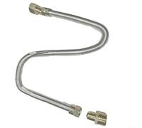 Sifflet à gaz propane pour ligne Flex, 0,95 cm pour kit de conduite de gaz Flex 76,2 cm pour foyers et cheminées, connexion sûre NGLP en acier inoxydable 304 90 K BTU
