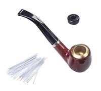 Sifflet À Tabac,Pipe A Tabac,avec Outil de Nettoyage de Pipe,Tobacco Pipe Jouet,avec 50 Cure Pipe Blanc,Convient Également pour Le Carnaval,Les Fêtes À Thèmes Et Autres Événements