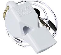 Sifflet arbitre entraineur FOX 40 Classic blanc + lanière de sécurité blanche